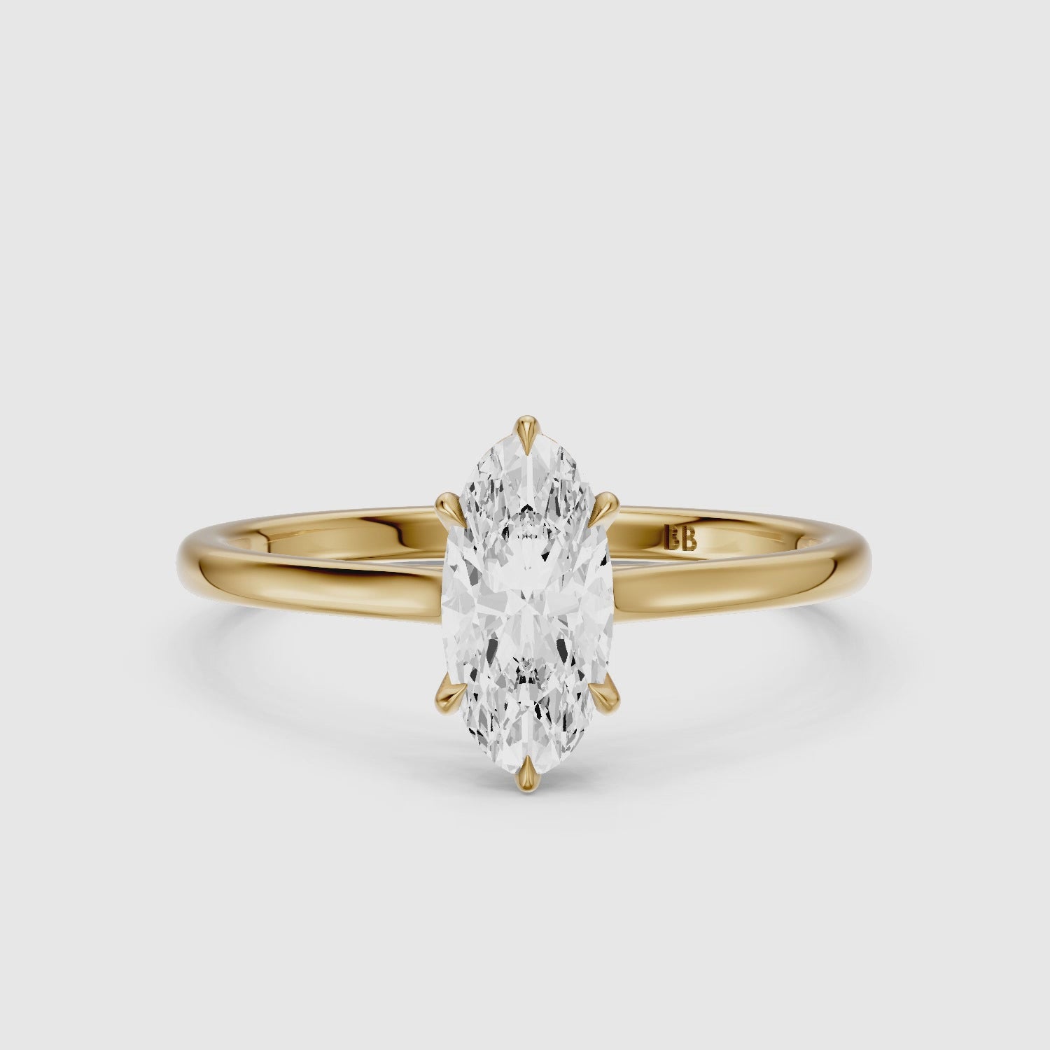 Load video: Blanca Cathedral Setting Moval Shape Moissanite Diamond Solitaire Ring