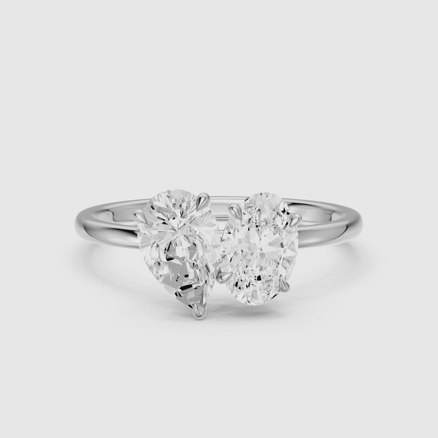 Load video: Lilian Toi Et Moi Ring With Pear and Oval Two Stone Lab Grown Diamond