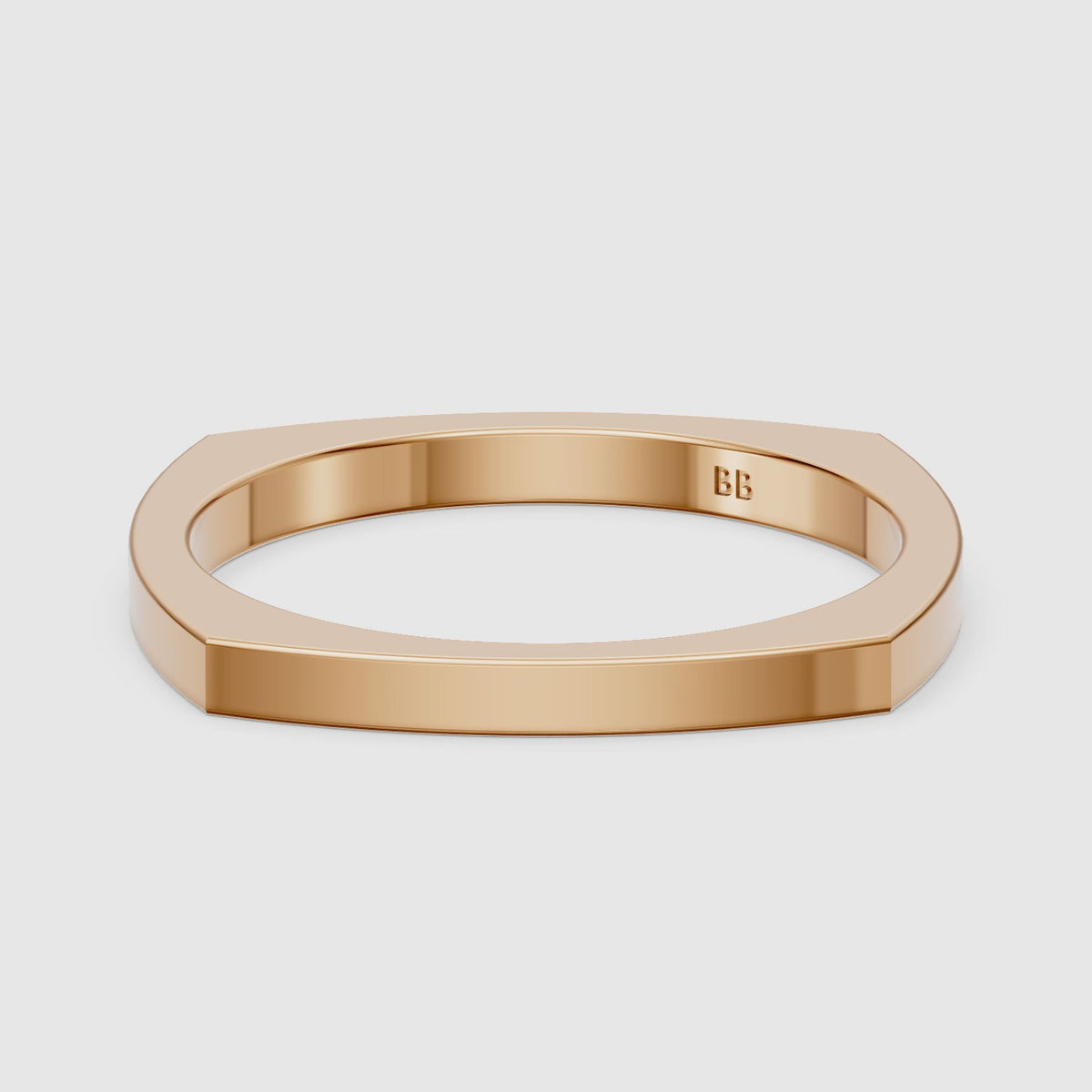 Load video: Veda Square Plain Wedding Band