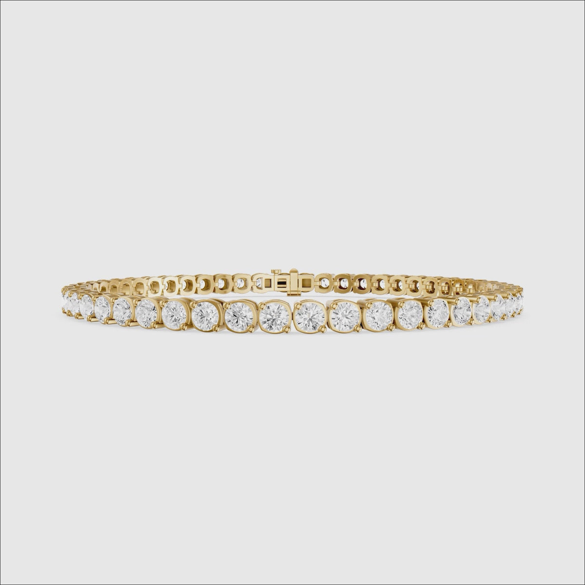 Load video: Lea Round Lab Grown Diamond Tennis Bracelet