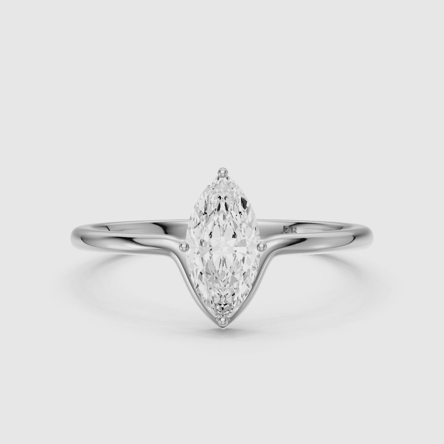 Load video: Andreaah Marquise Cut Solitaire Designer Lab Grown Diamond Ring