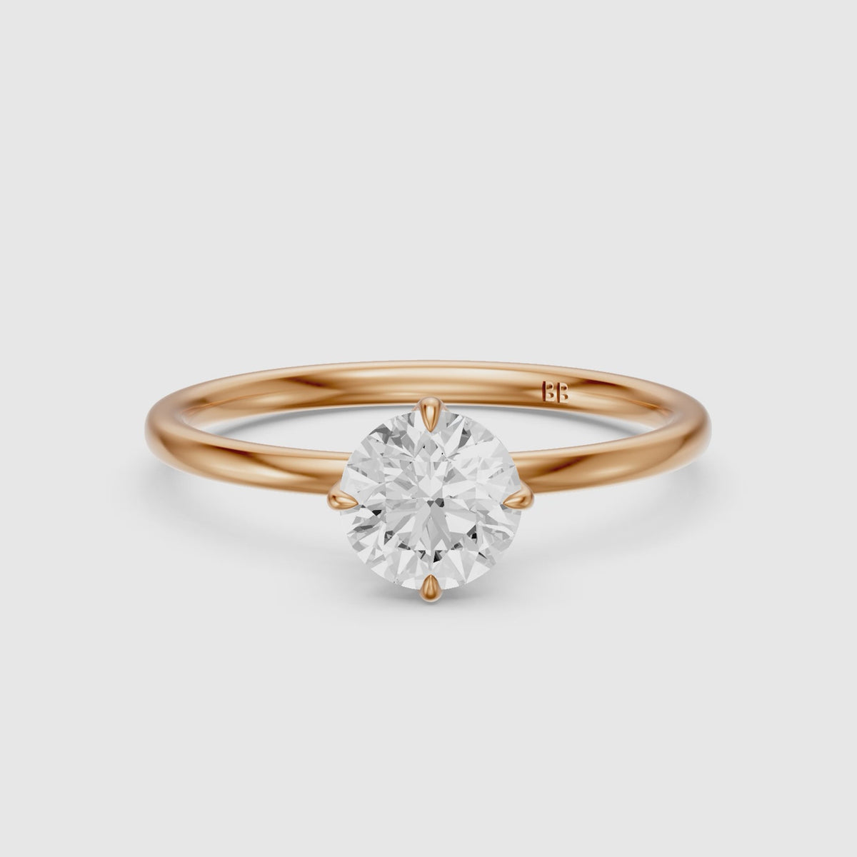 Load video: Sienna Round Lab Grown Diamond Solitaire Engagement Ring
