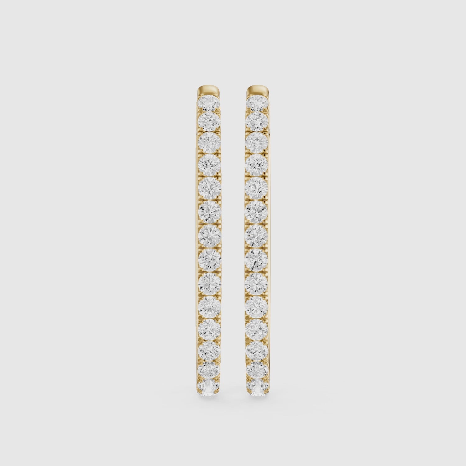 Load video: Raluca Round Lab Grown Diamond Petite Hoop Earrings