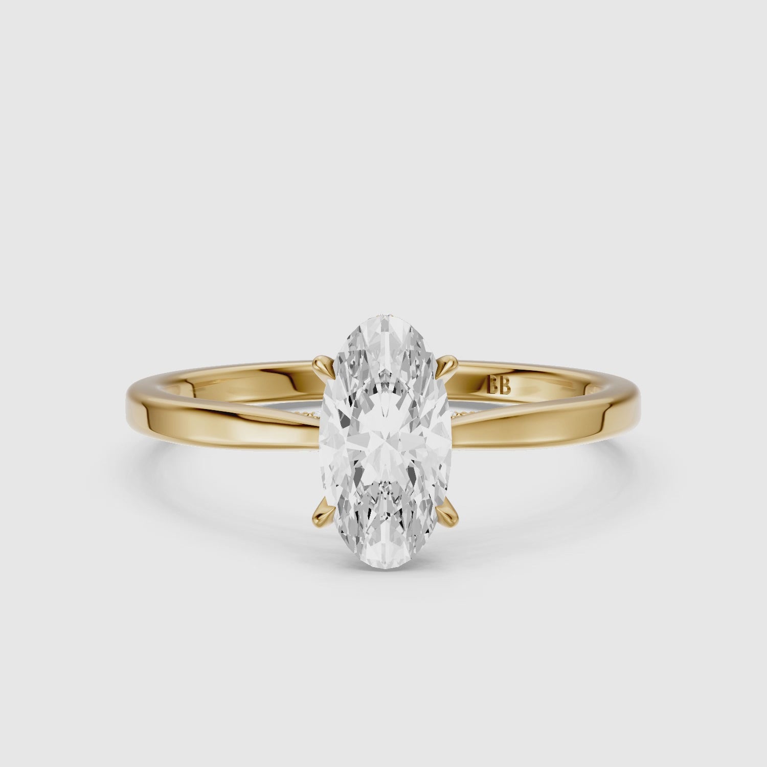 Load video: Julia Moval Hidden Halo Lab Grown Diamond Ring with Cathedral Setting