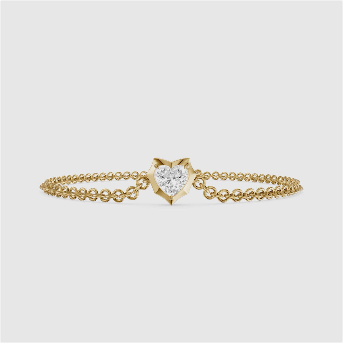 Load video: Alexia Heart Shape Lab Grown Diamond Solitaire Bracelet