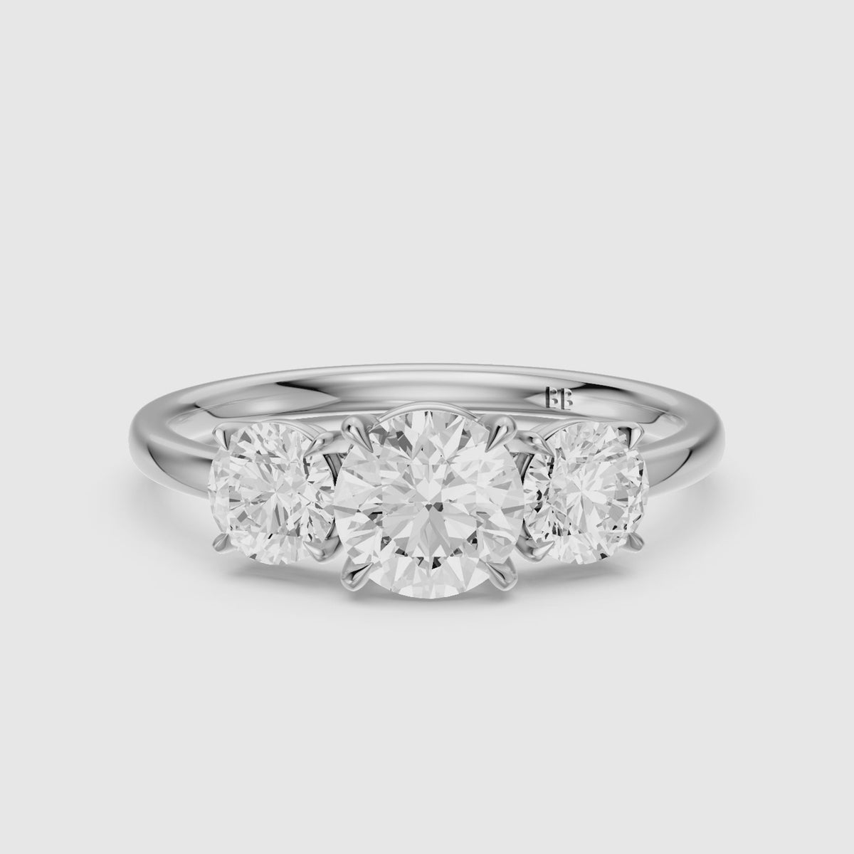 Load video: Devon Three Stone Lab Grown Diamond Engagement Ring