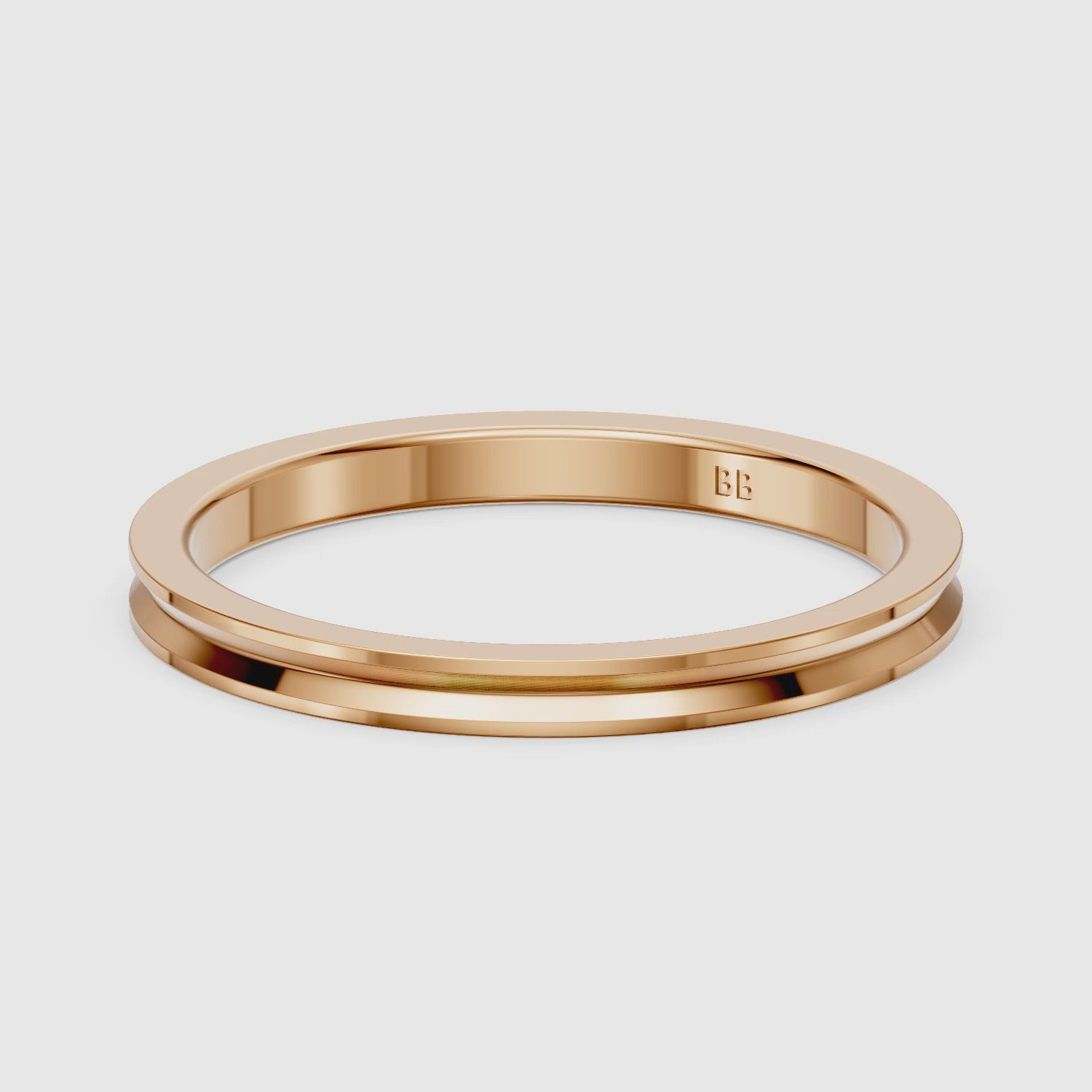 Load video: Collins Reverse Knife Edge Plain Wedding Band