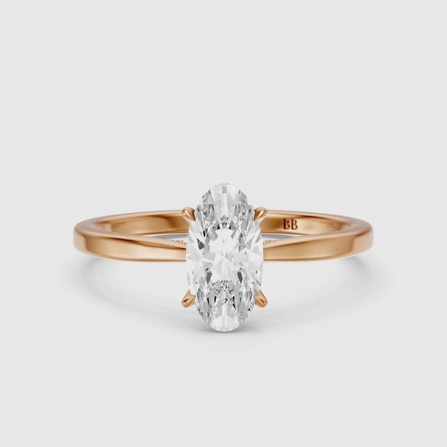 Load video: Julia Moval Hidden Halo Lab Grown Diamond Ring with Cathedral Setting