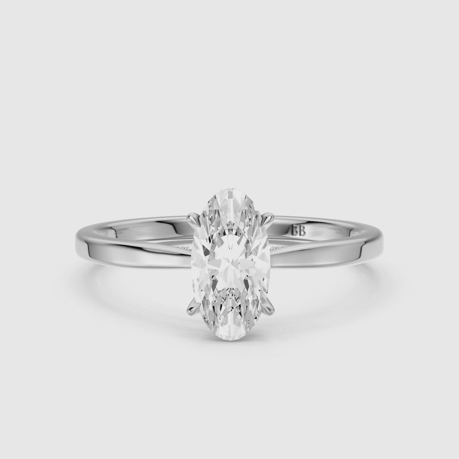 Load video: Julia Moval Hidden Halo Lab Grown Diamond Ring with Cathedral Setting