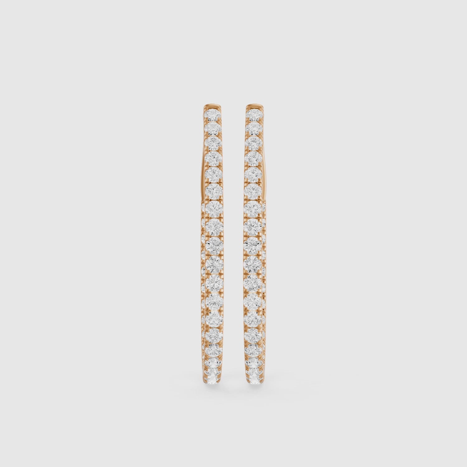 Load video: Mette Round Lab Grown Diamond Teardrop Hoop Earrings