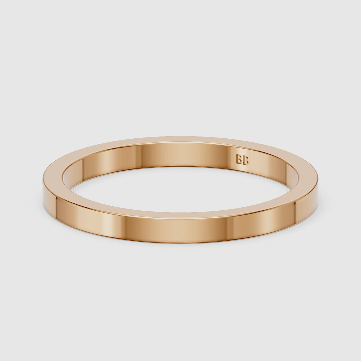 Load video: Greer Flat Standard Fit Plain Wedding Band