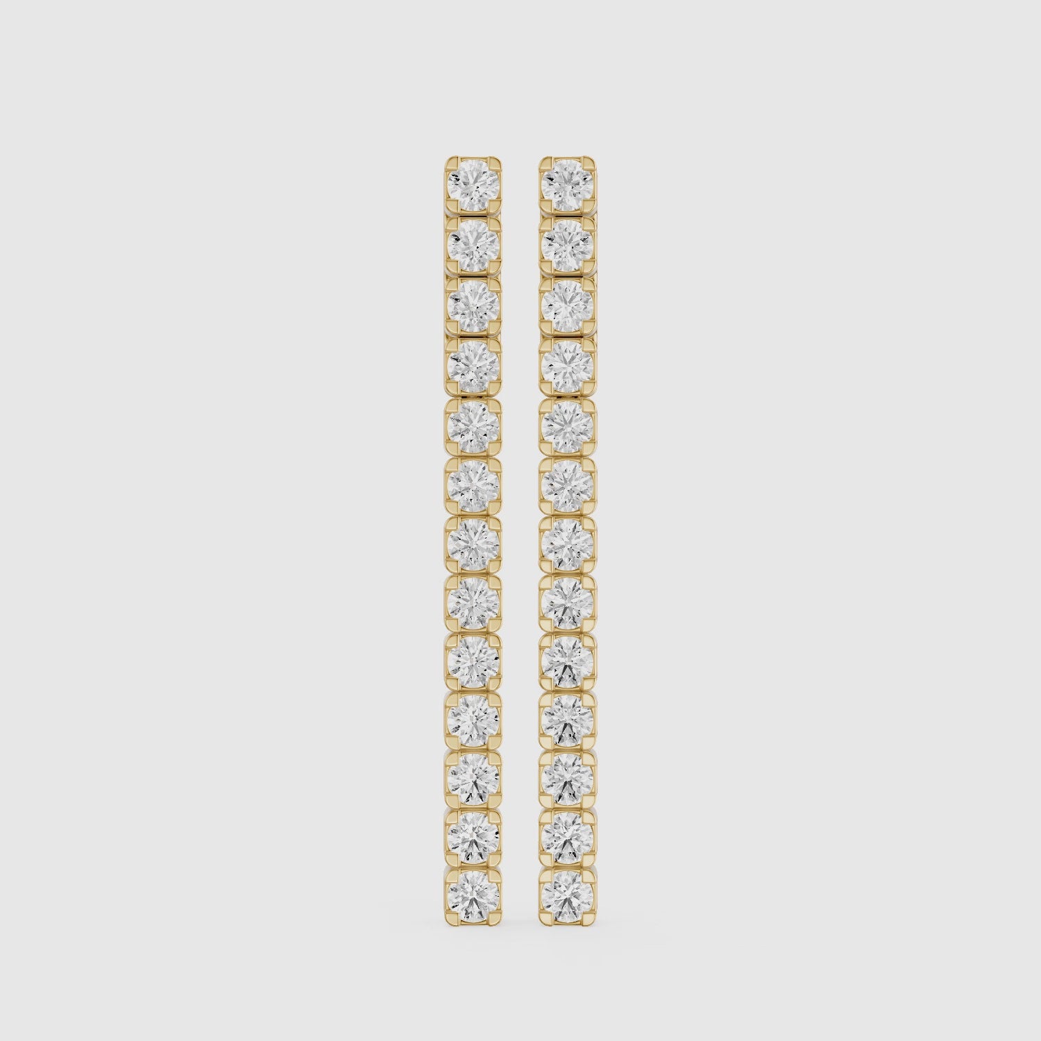 Load video: Odette Round Lab Grown Diamond Tennis Drop Earrings