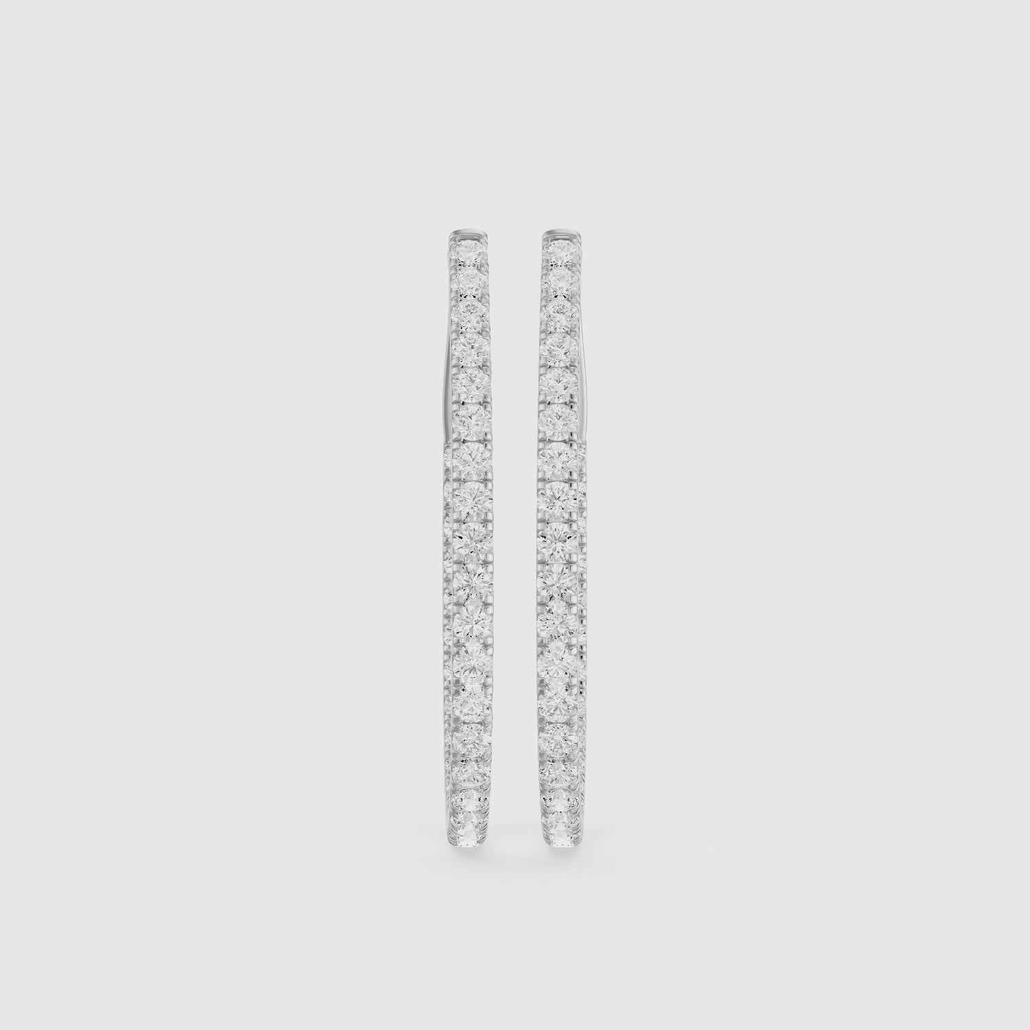 Load video: Mette Round Lab Grown Diamond Teardrop Hoop Earrings
