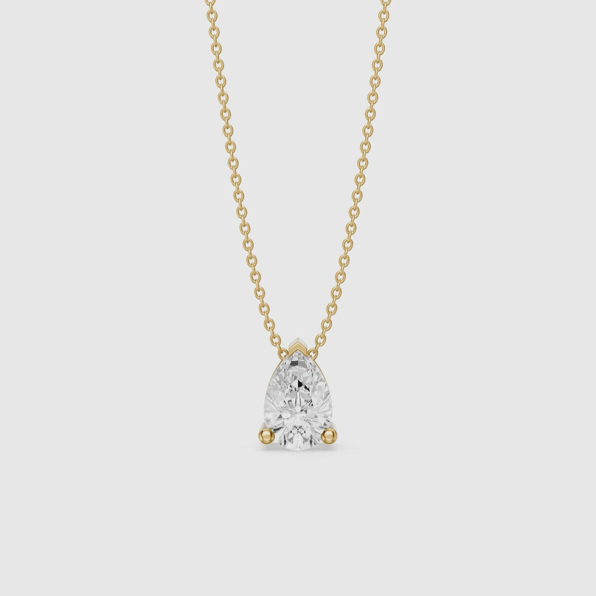 Load video: Heidi Pear Shape Lab Grown Diamond Solitaire Pendant
