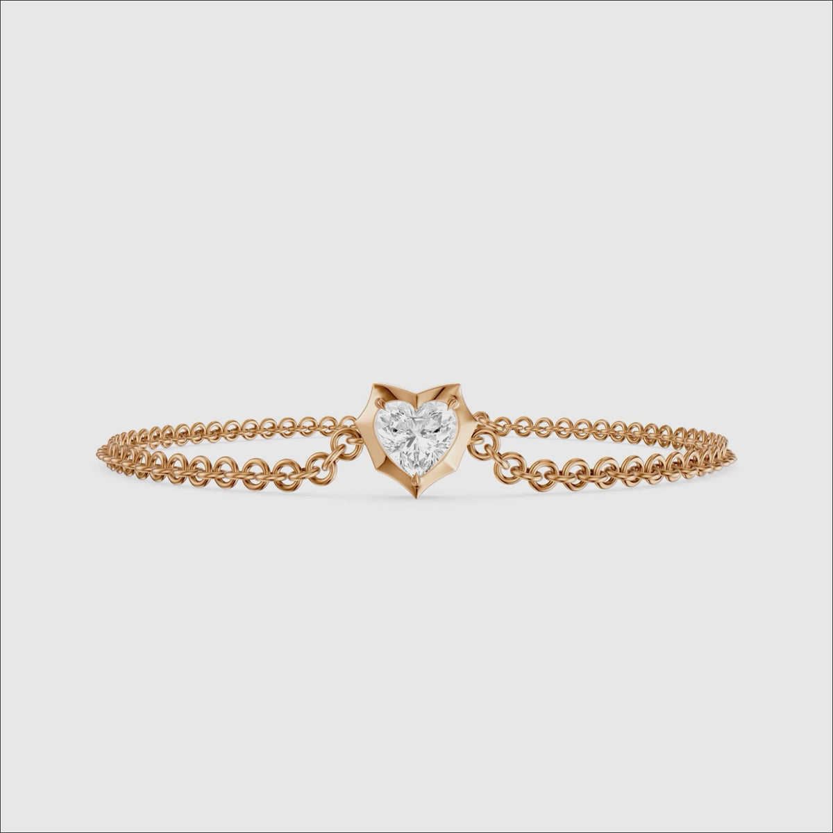 Load video: Alexia Heart Shape Lab Grown Diamond Solitaire Bracelet