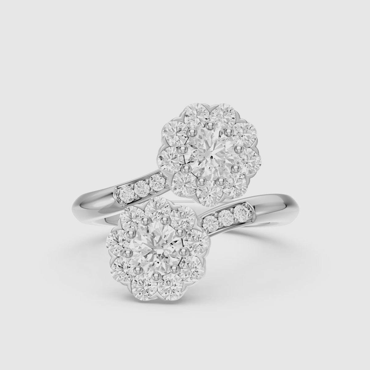 Load video: Jane Vintage Lab Grown Diamond Toi et Moi Engagement Ring