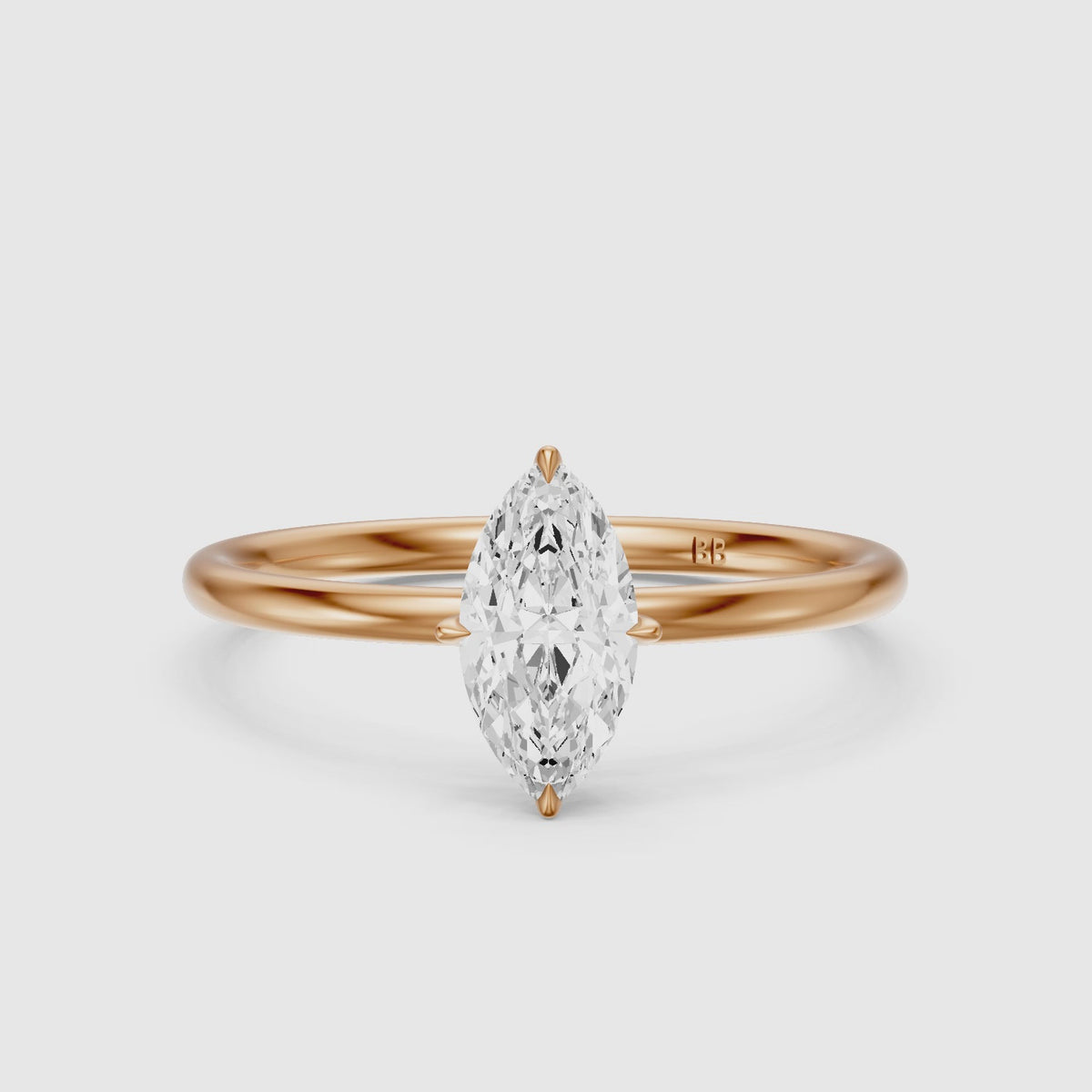 Load video: Romi Marquise Low Profile Setting Lab Grown Diamond Ring