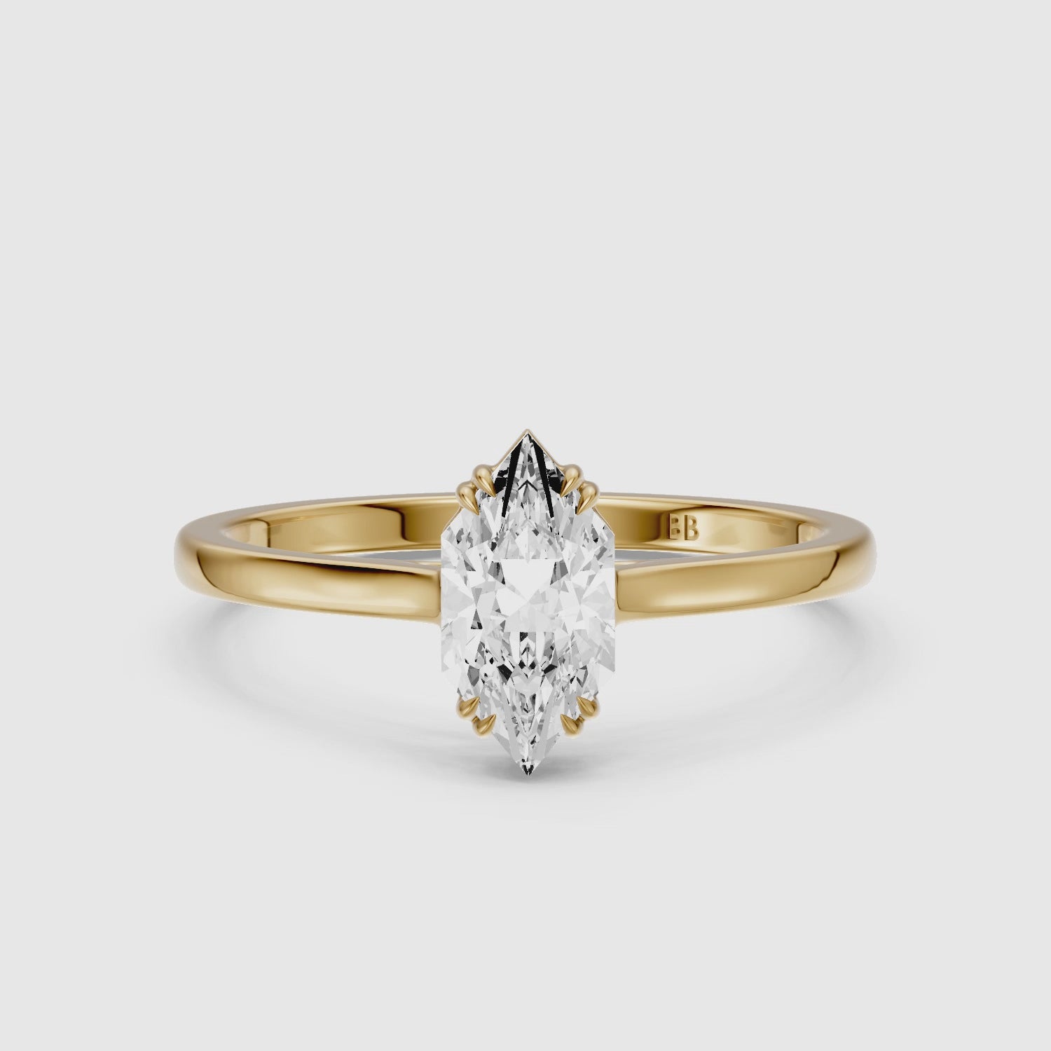 Load video: Amora Dutch Marquise Lab Grown Diamond Solitaire Ring