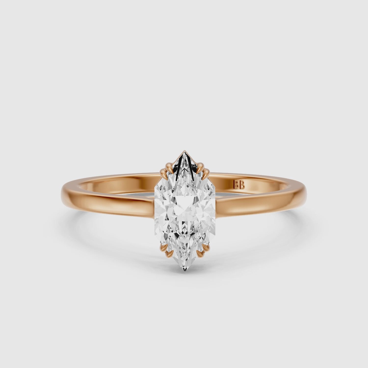 Load video: Amora Dutch Marquise Lab Grown Diamond Solitaire Ring