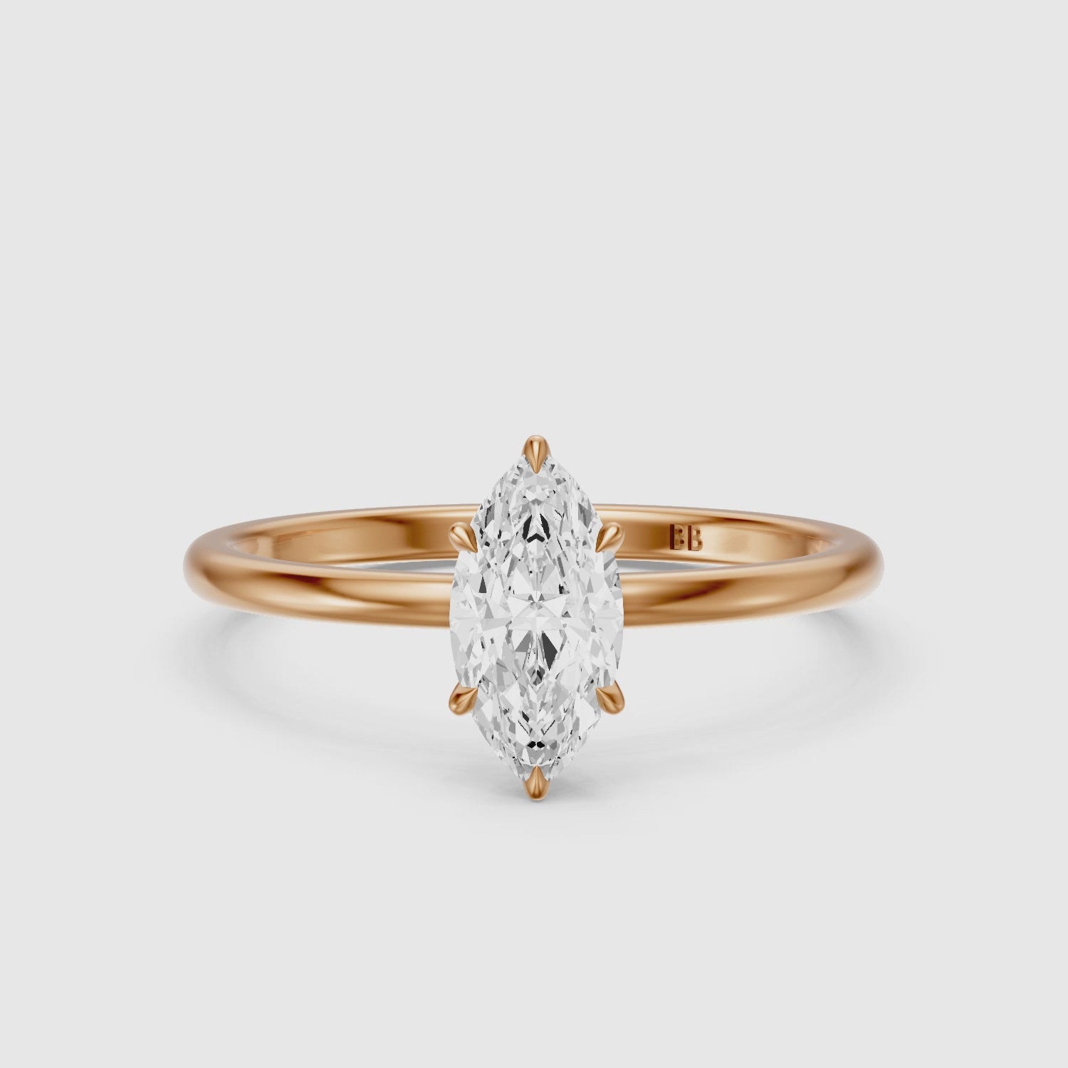 Load video: Sasha Marquise Hidden Halo Lab Grown Diamond Ring