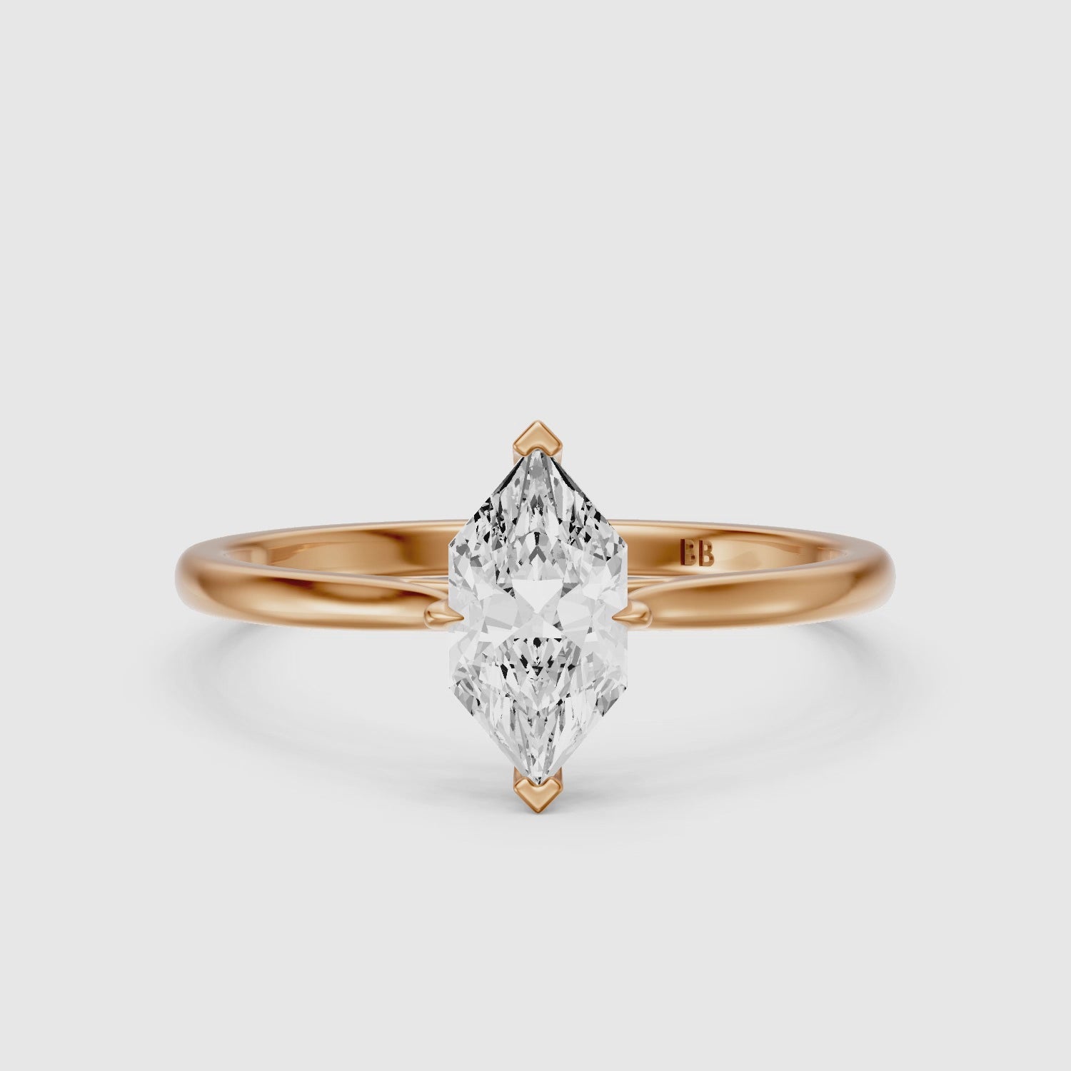 Load video: Mary Dutch Marquise Solitaire Lab Grown Diamond Ring