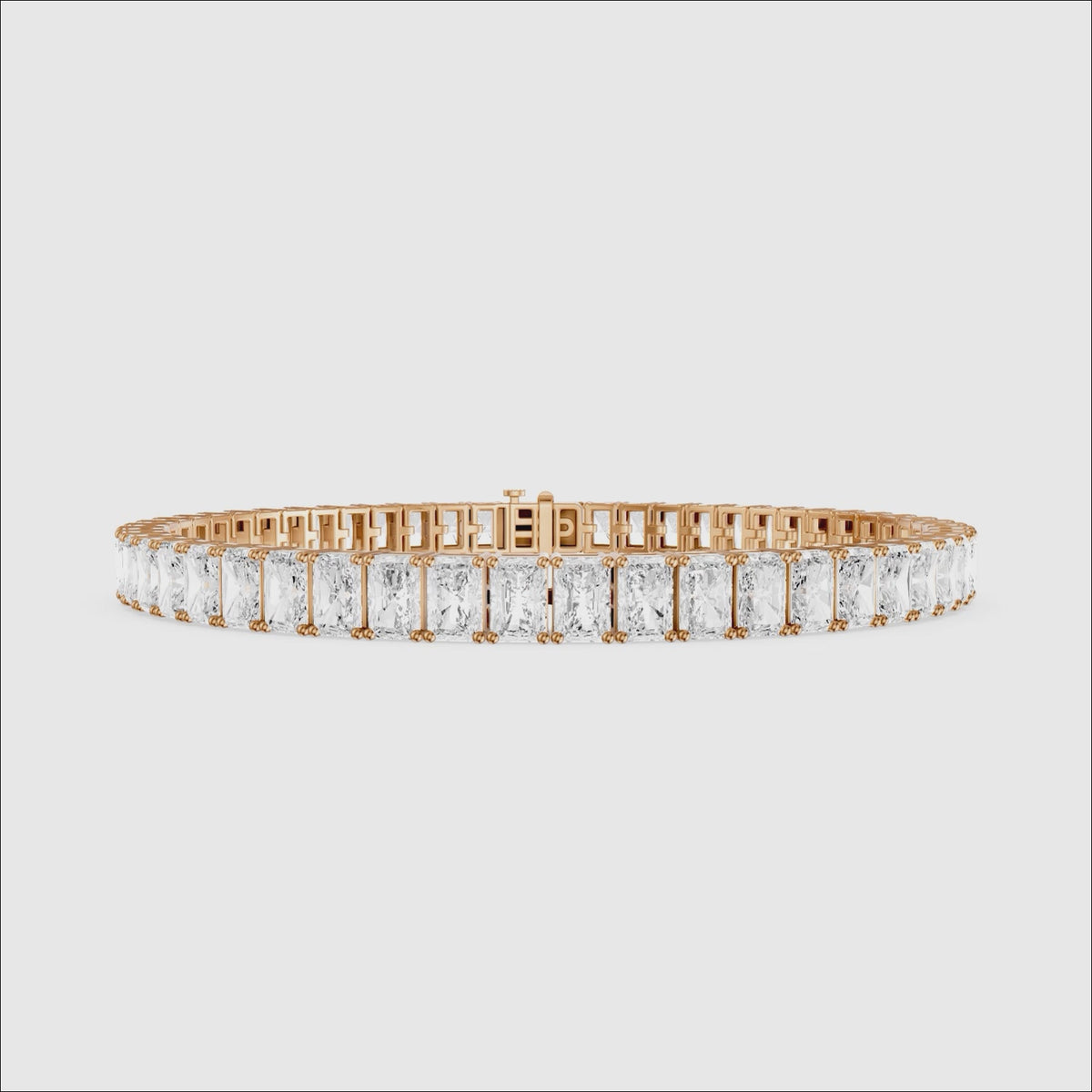 Load video: Grace Radiant Cut Lab Grown Diamond Tennis Bracelet