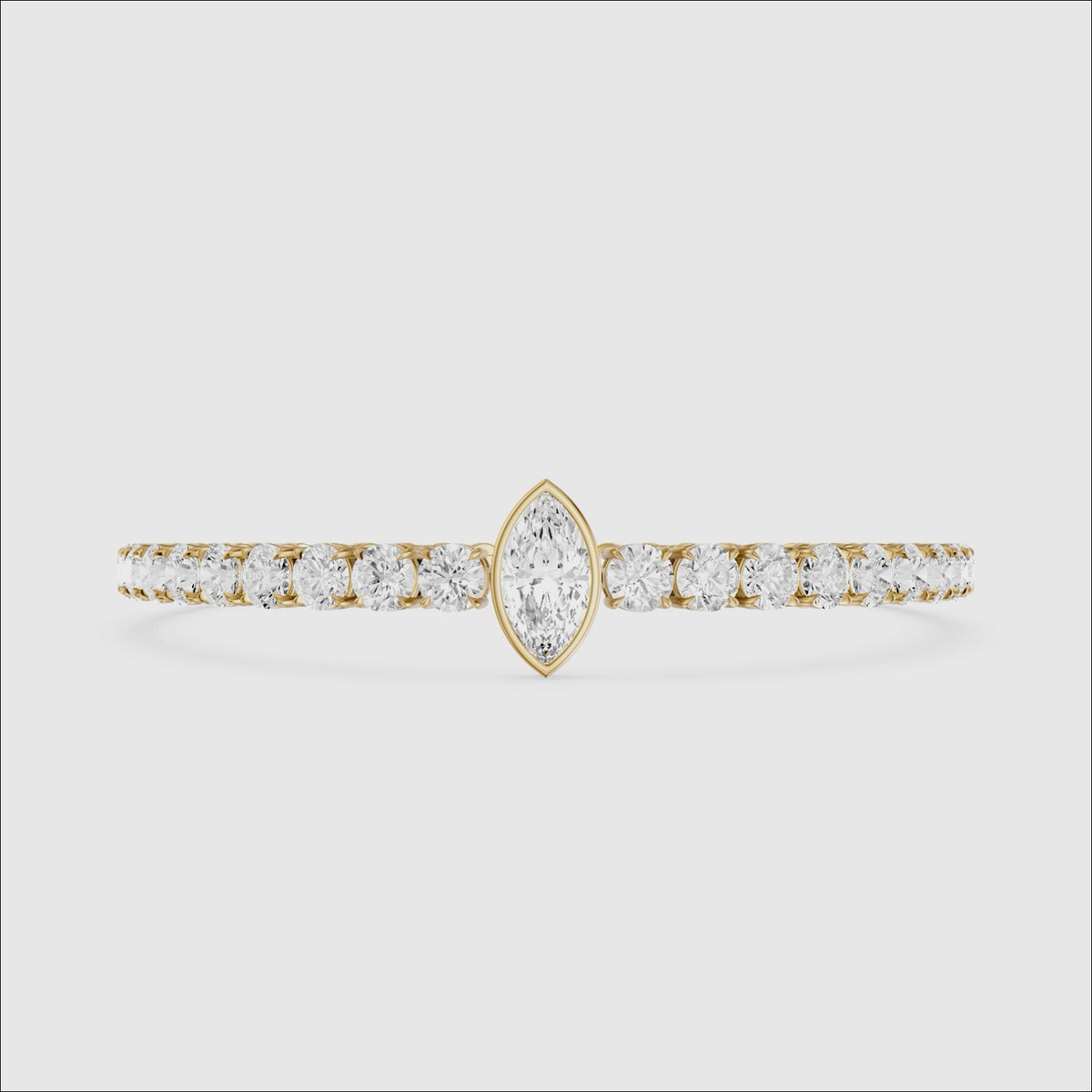 Load video: Maxine Marquise Lab Grown Diamond Single Station Tennis Bracelet