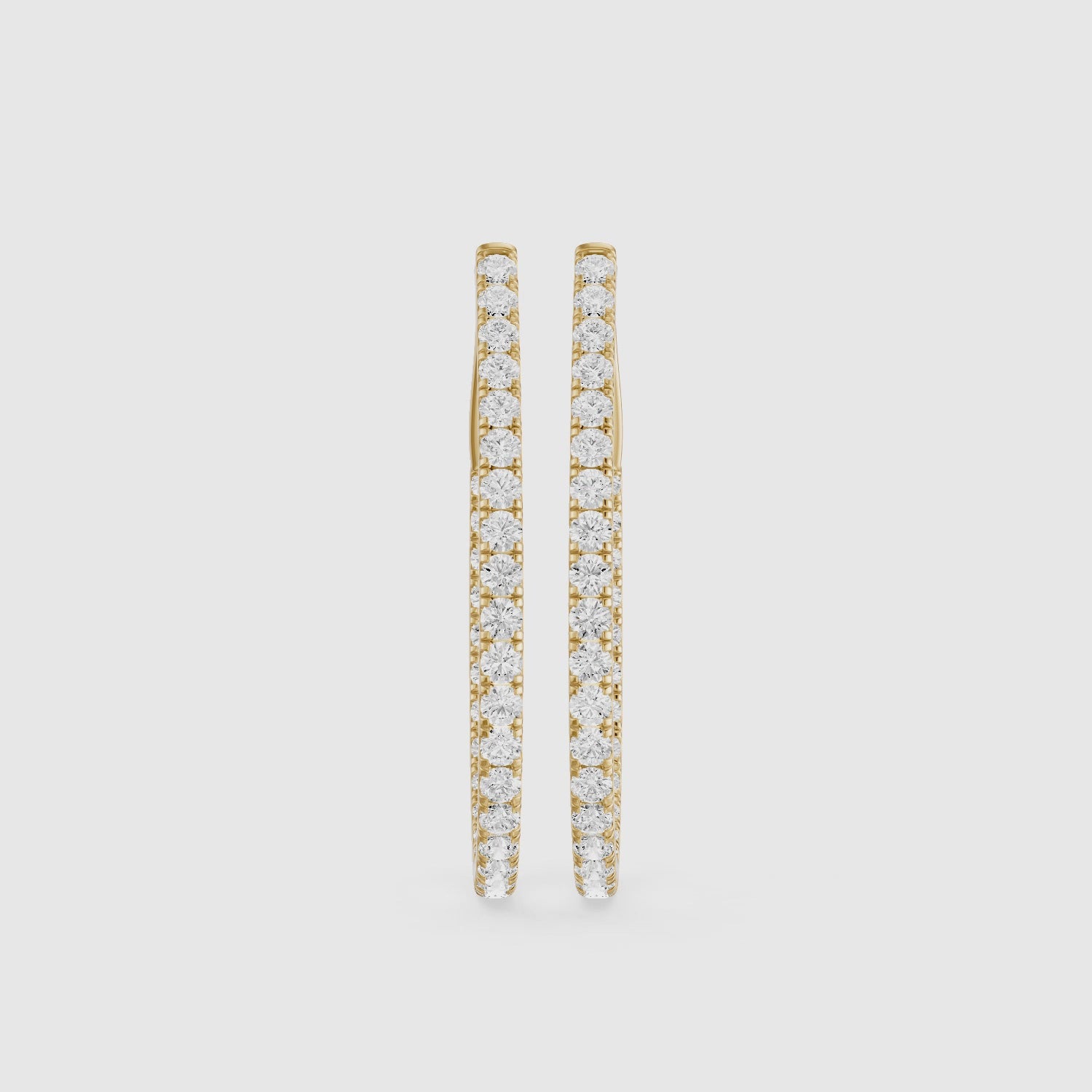 Load video: Mette Round Lab Grown Diamond Teardrop Hoop Earrings