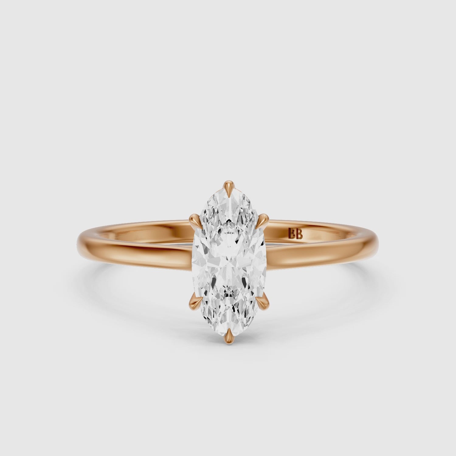 Load video: Blanca Cathedral Setting Moval Shape Moissanite Diamond Solitaire Ring