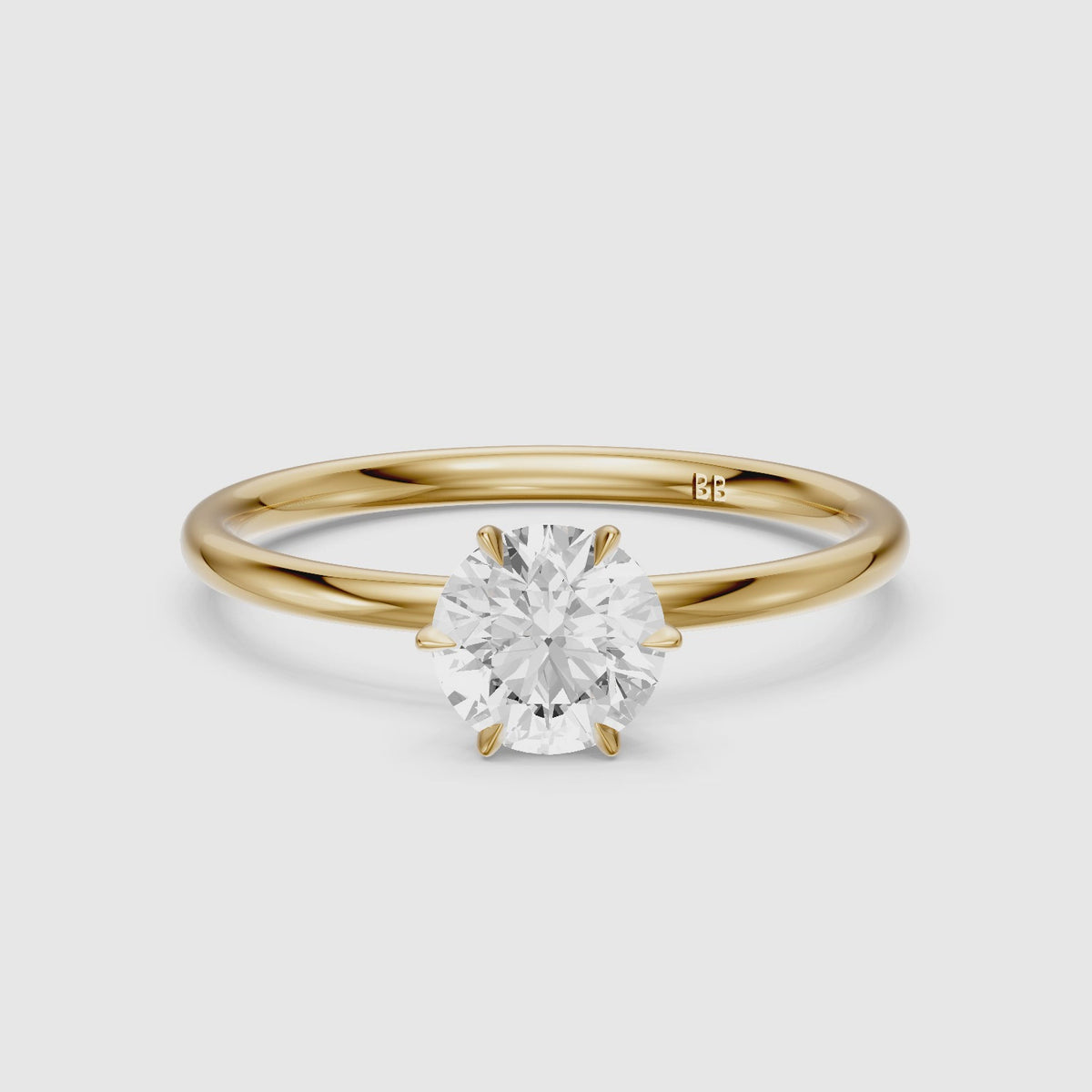 Load video: Aven Round Solitaire Lab Grown Diamond Engagement Ring