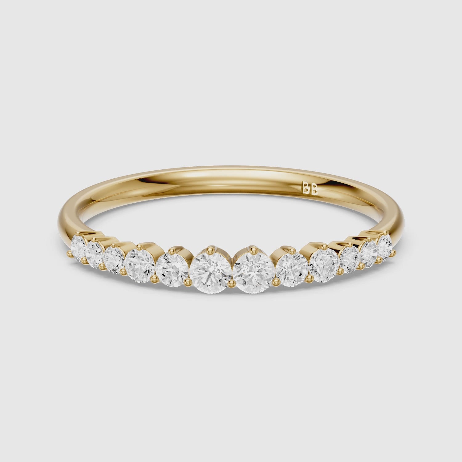 Load video: Aspen Round Lab Grown Diamond Anniversary Band
