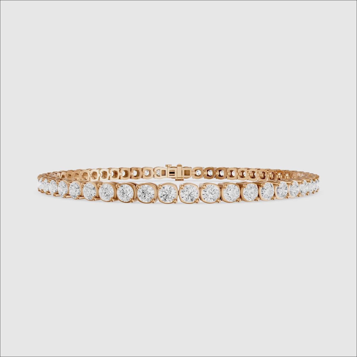Load video: Lea Round Lab Grown Diamond Tennis Bracelet