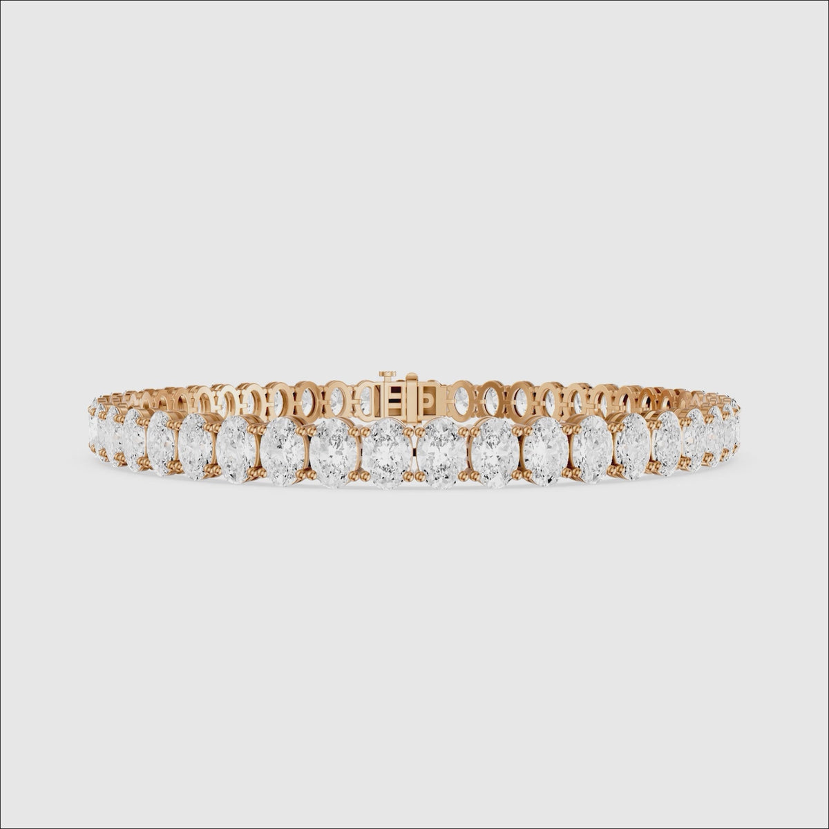 Load video: Ella Oval Cut Lab Grown Diamond Tennis Bracelet