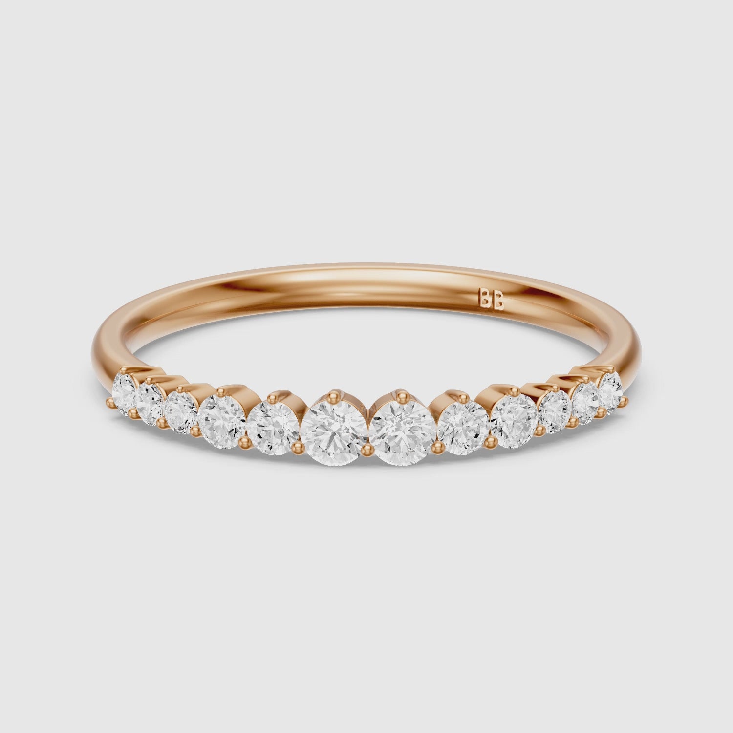Load video: Aspen Round Lab Grown Diamond Anniversary Band