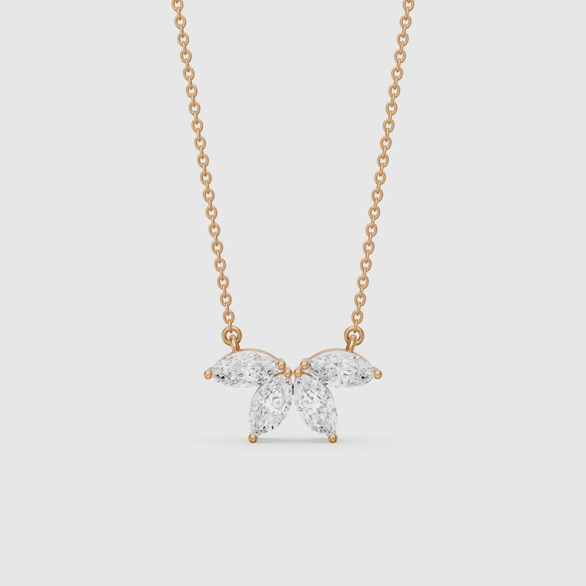 Load video: Annabelle Marquise Lab Grown Diamond Cluster Pendant