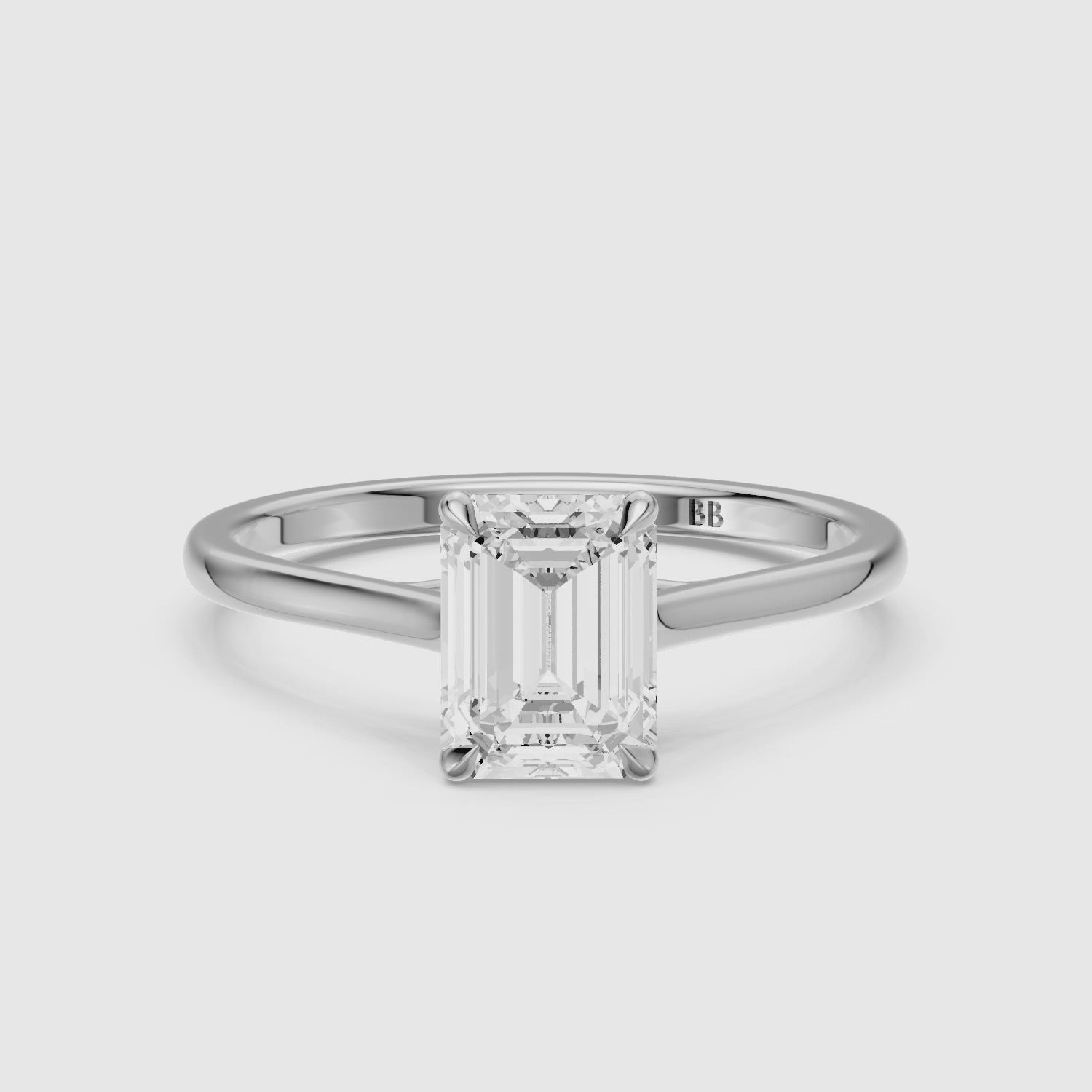 Load video: Charlay Emerald Cut Solitaire Lab Grown Diamond Engagement Ring