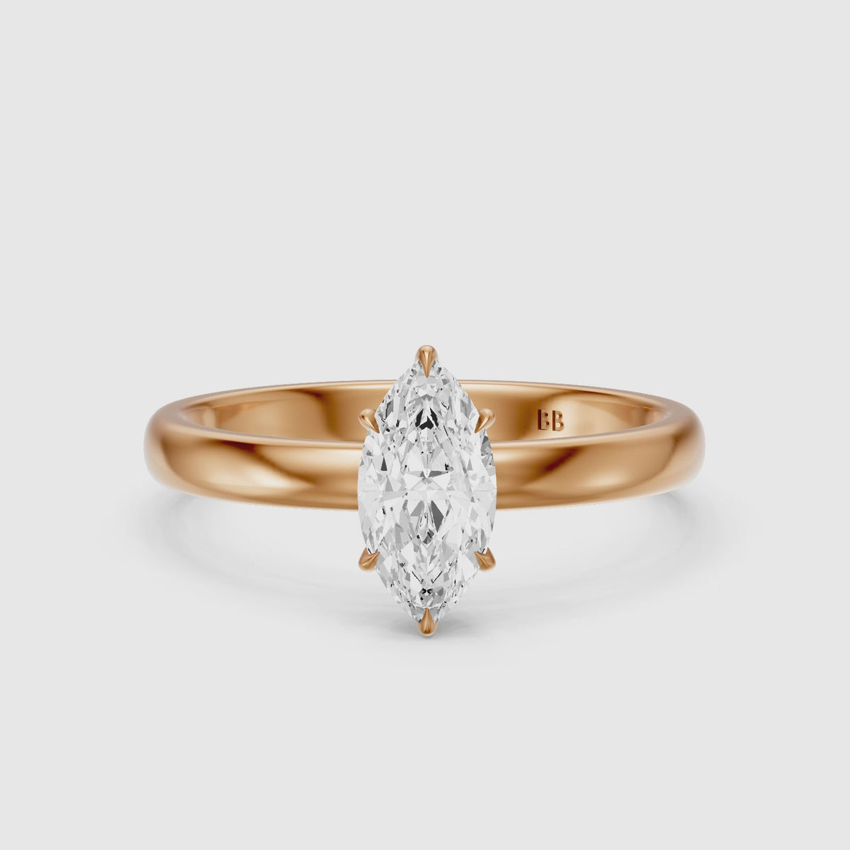 Load video: Niva 6 Prong Hidden Halo Marquise Lab Grown Diamond Engagement Ring