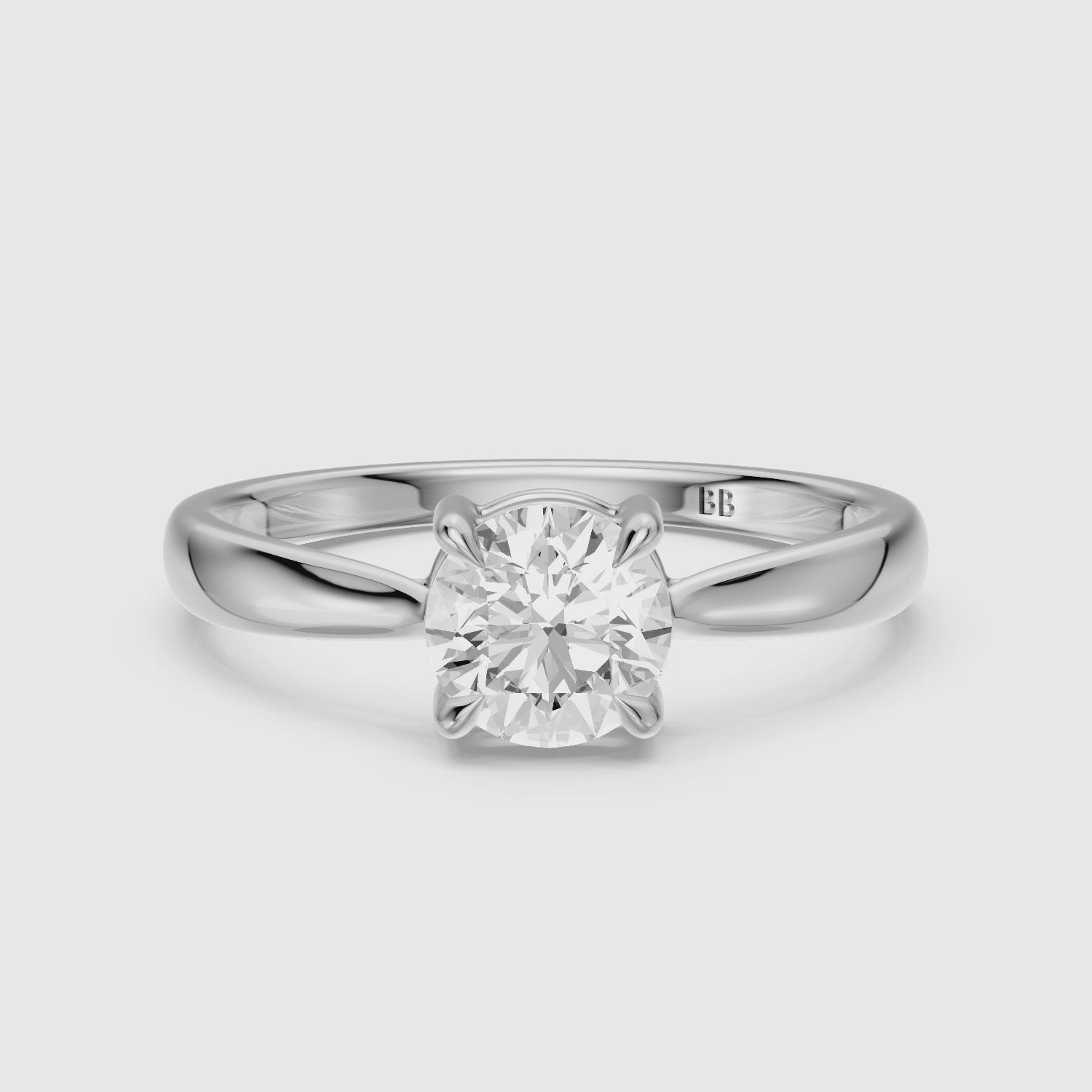 Load video: Peyton Round Cut Solitaire Lab Grown Diamond Engagement Ring