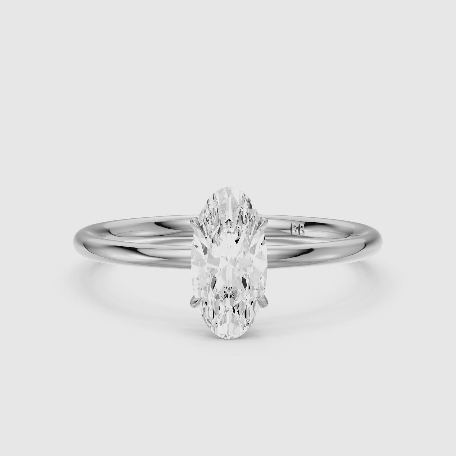 Load video: Hallie Moval Cut Hidden Halo Low Profile Setting Moissanite Diamond Ring