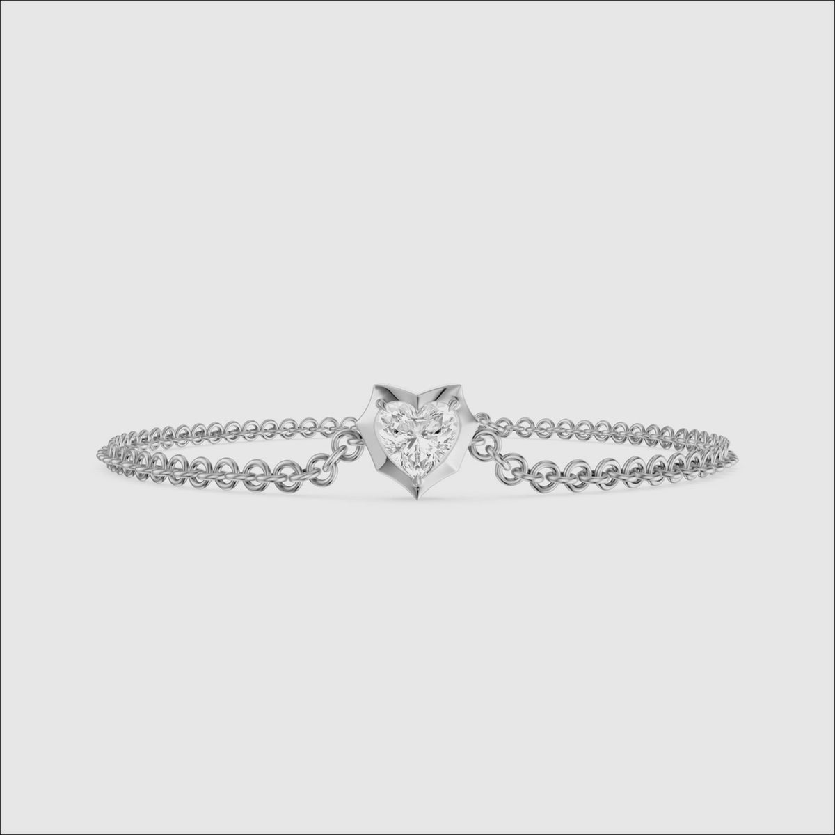 Load video: Alexia Heart Shape Lab Grown Diamond Solitaire Bracelet