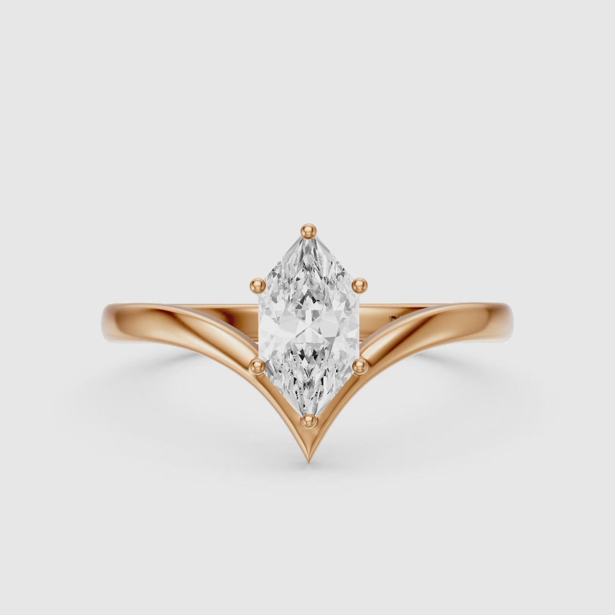 Load video: Flora V Shaped Dutch Marquise Lab Grown Diamond Solitaire Ring