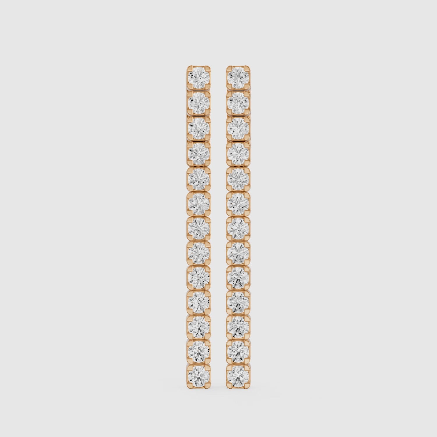 Load video: Odette Round Lab Grown Diamond Tennis Drop Earrings