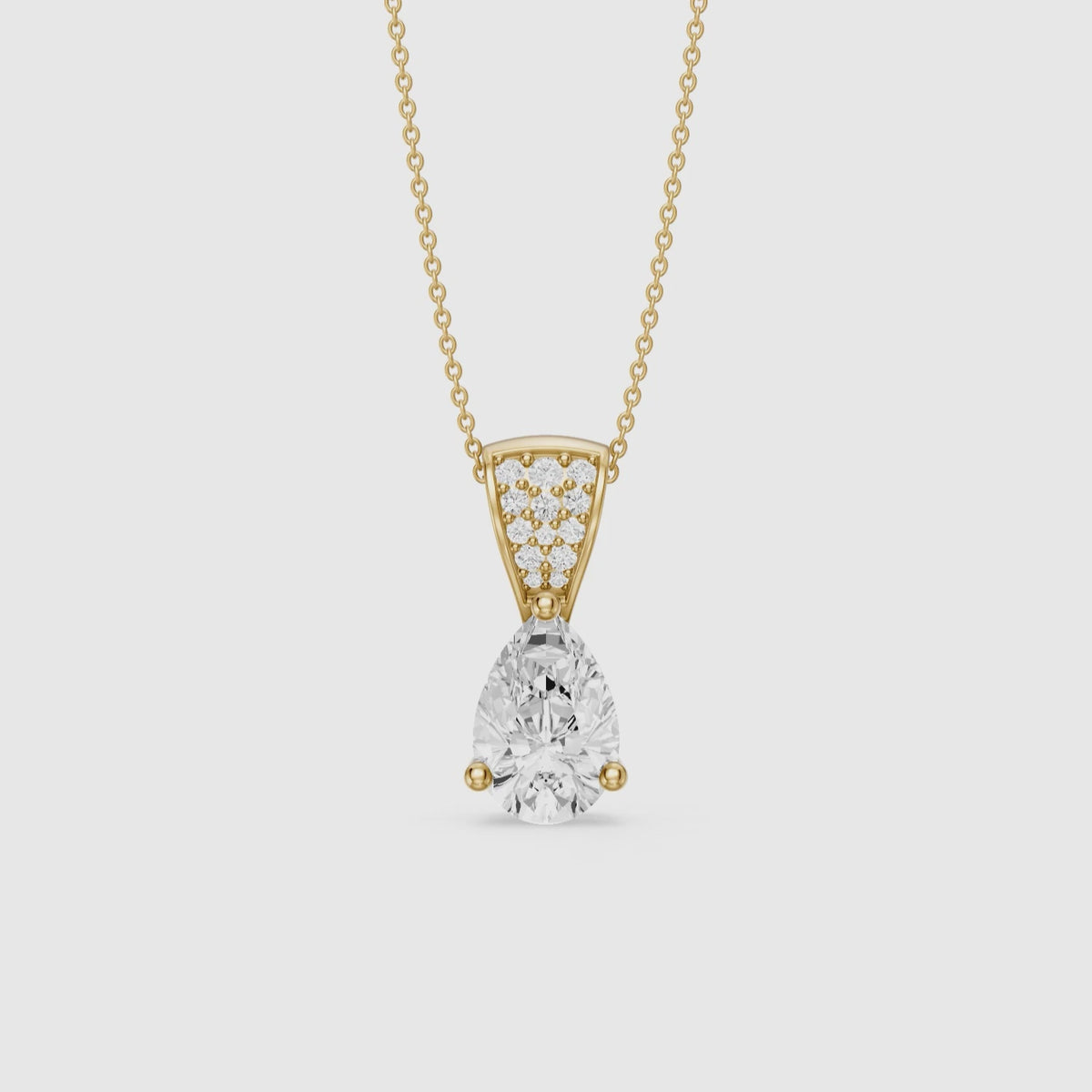 Load video: Betty Pear Lab Grown Diamond Drop Pendant