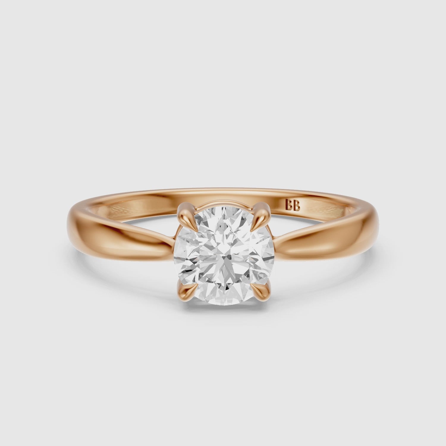 Load video: Peyton Round Cut Solitaire Lab Grown Diamond Engagement Ring