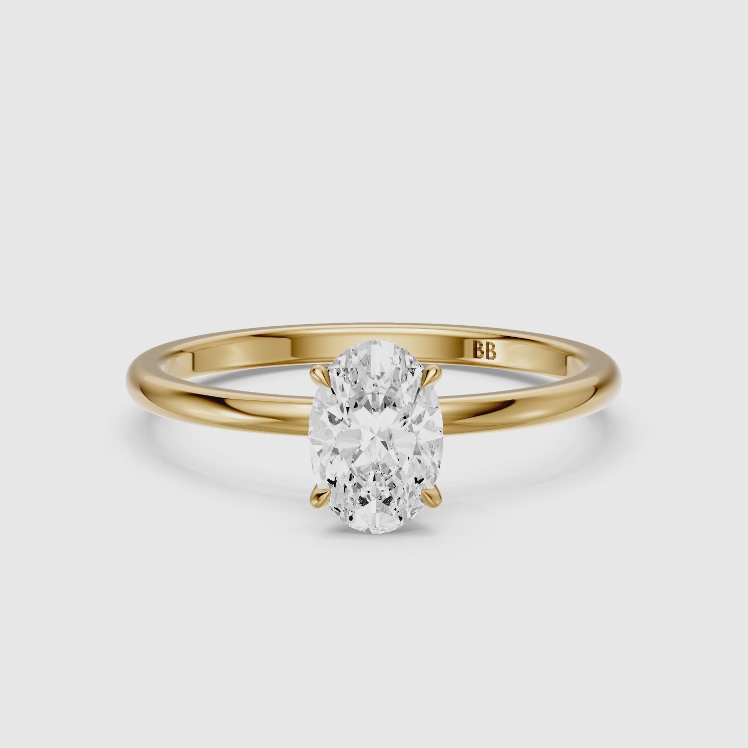 Load video: Julie Oval Hidden Halo Moissanite Diamond Engagement Ring