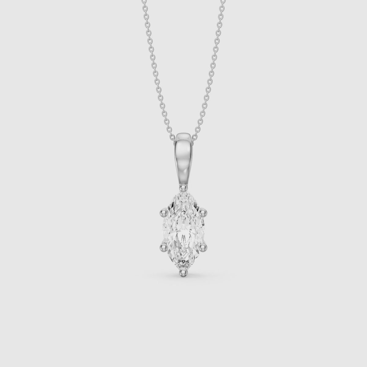 Load video: Dianna Marquise Lab Grown Diamond Solitaire Pendant