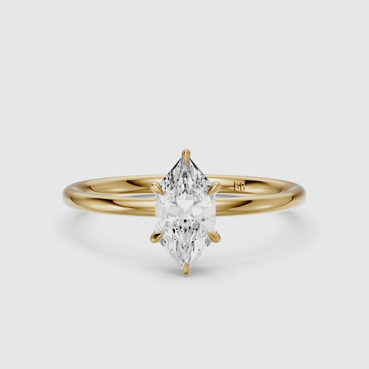 Load video: Monica Dutch Marquise Lab Grown Diamond 6 Prong Solitaire Engagement Ring