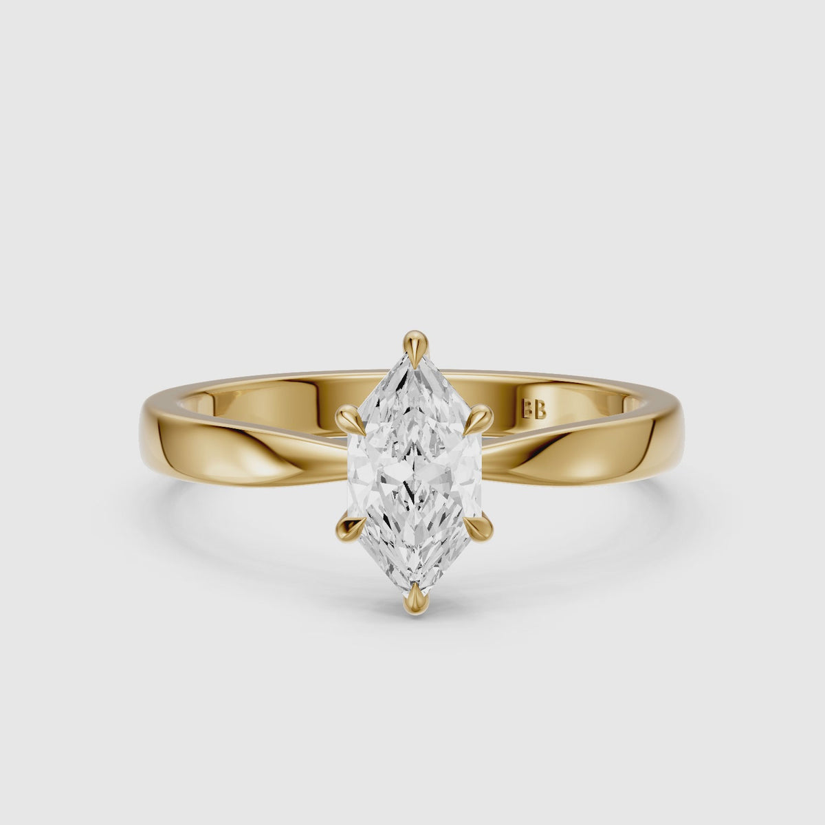 Load video: Vitória Dutch Marquise Lab Grown Diamond Hidden Halo Engagement Ring
