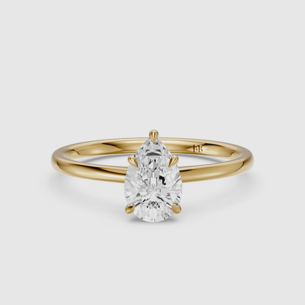 Load video: Demi Pear Lab Grown Diamond Solitaire Engagement Ring