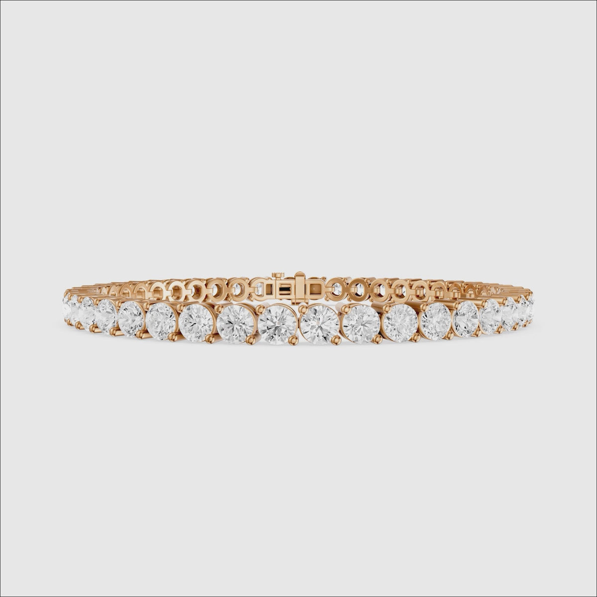 Load video: Manon Round Lab Grown Diamond Two Prong Tennis Bracelet